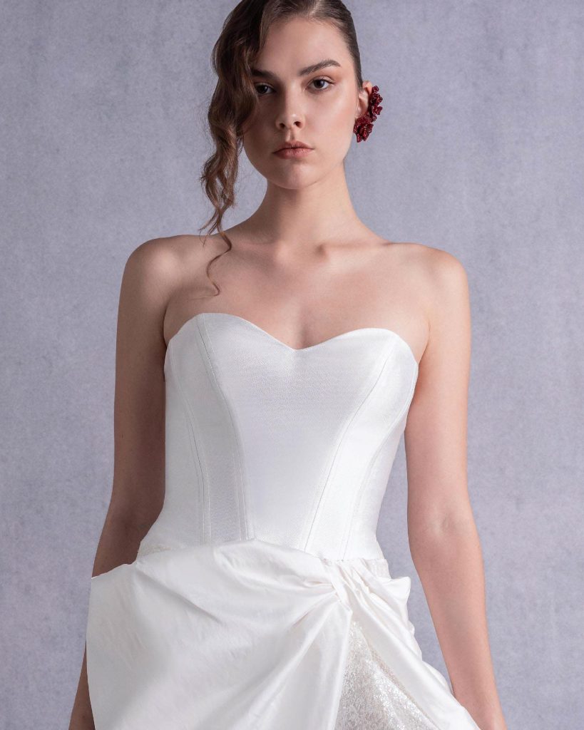 Heart Shaped Piqué Corset Top 