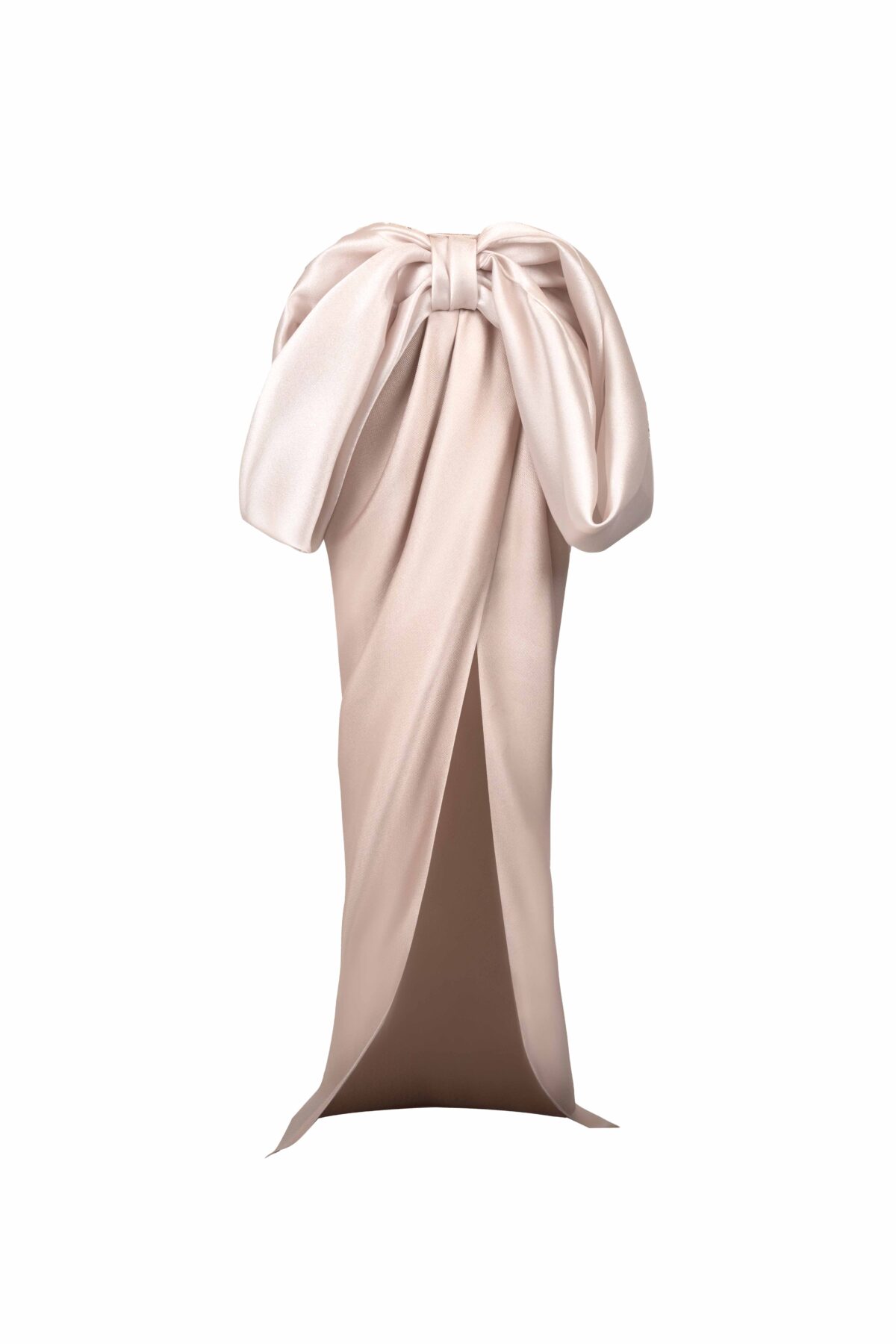 Mikado Piqué Envelope Skirt with Organza Bow