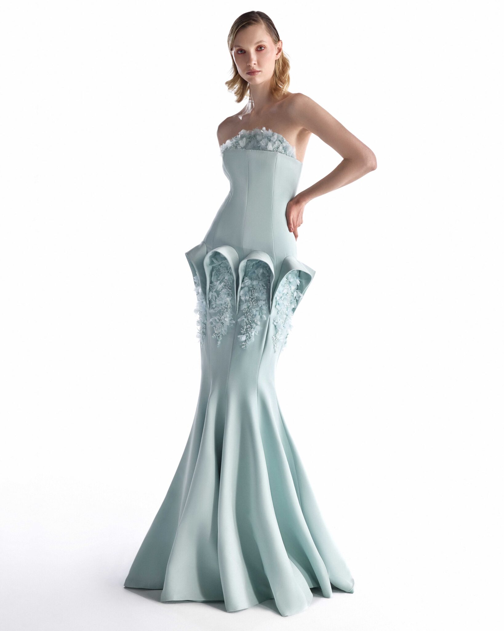 ?clat de Fleur, Mint Mermaid Gown